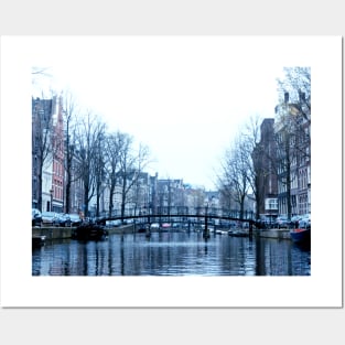 Landscape photo Amsterdam canals Posters and Art